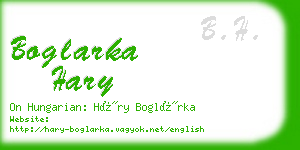 boglarka hary business card